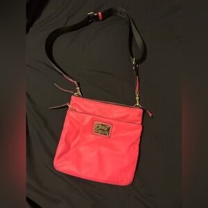 Juicy Couture Pink Crossbody Bag with Black Strap